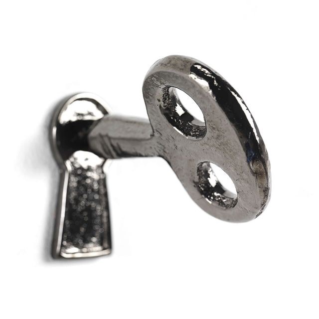 Memorie set 4 keys coat hanger in black nickel color metal Mogg